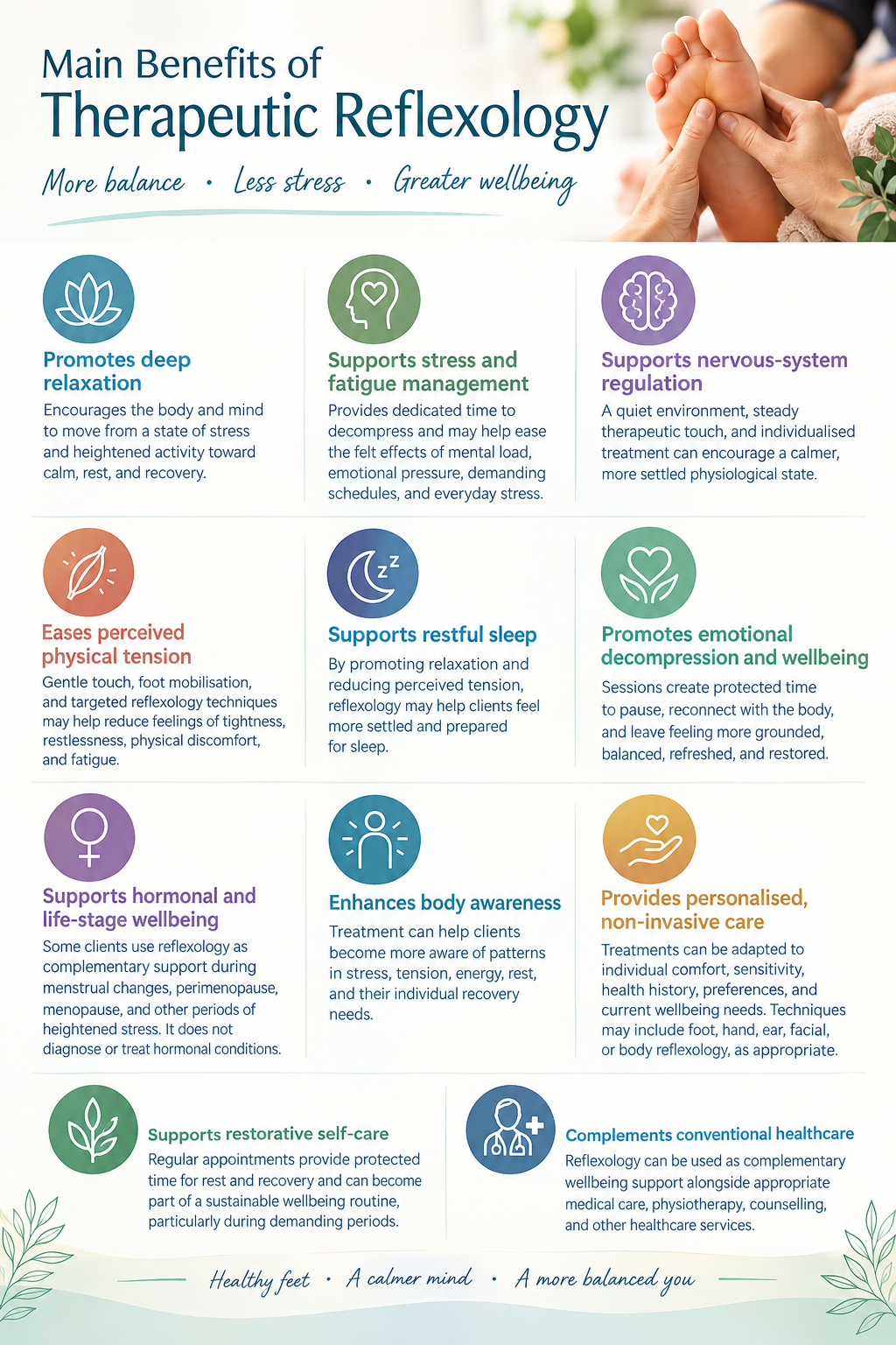 Therapeutic Reflexology Infographic